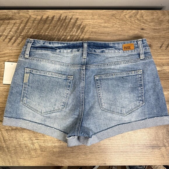NWT Paige 'Jimmy' Denim Cut-Offs With Raw Hem Shorts Size 29 - Picture 5 of 5